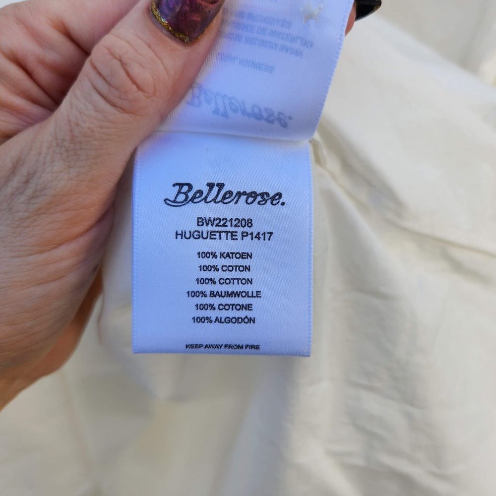 BELLEROSE Huguette White Cotton Shirt Dress - Picture 8 of 9